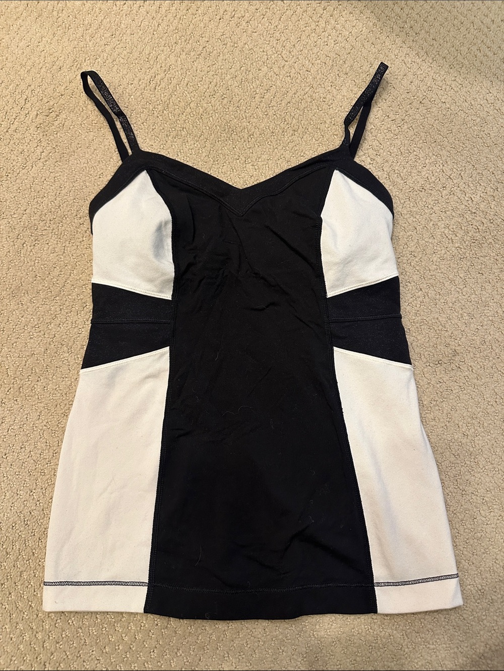 lululemon Black and White Panel Cami